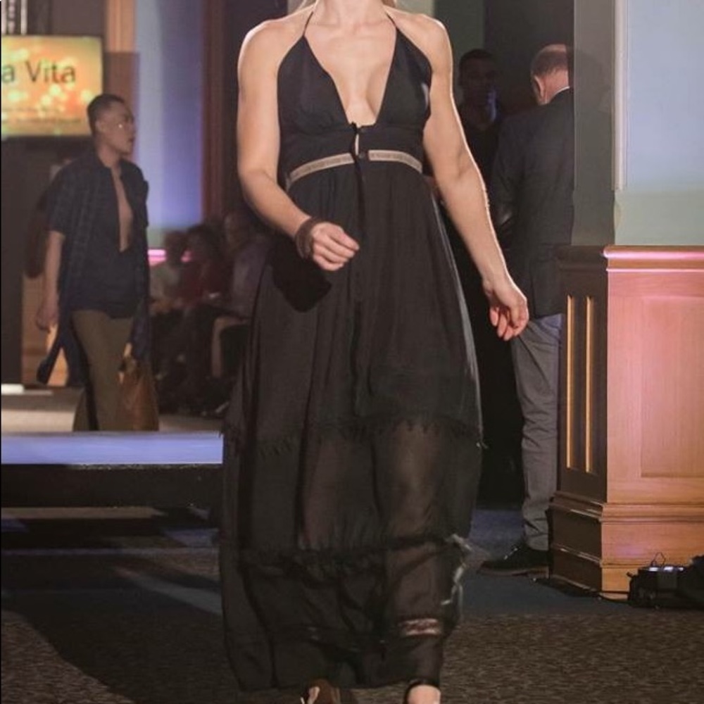 Maxi black dress, original design by MisaVita